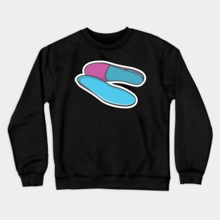 Comfortable shoes arch support insoles Sticker vector illustration. Fashion object icon concept. Two-layered shoe arch support insole sticker design icon with shadow. Crewneck Sweatshirt